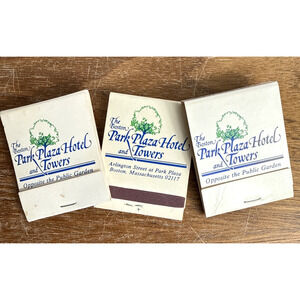 The Boston Park Plaza Hotel Towers Matchbook Lot Massachusetts Hilton Statler